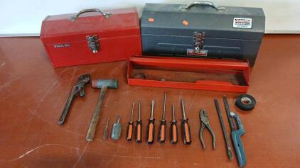 (1) Master Machanic Tool Box -19"L x8"W x9"H (1) Stack-On Tool Box -16"L x8"W x7"H (8) Screwdrivers & More