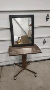 Small Rolling Table and Mirror