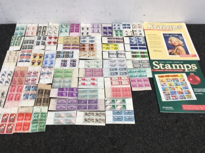 Collection Of Vintage Stamps And (2) Stamp Catalogs