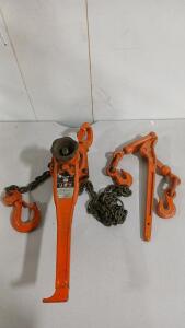 (1) JET Mini-Mite Lever Hoist 1 1/2 Ton Capacity (1) Chain Binder