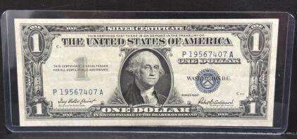 (Crisp) 1957 U.S. One Dollar Silver Certificate, Serial P19567407A