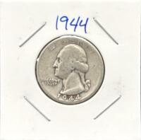 1944 & 1963 U.S. Washington Quarters, Silver, Reeded Edge - 2