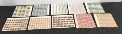 (10) Sheets Of Vintage Stamps