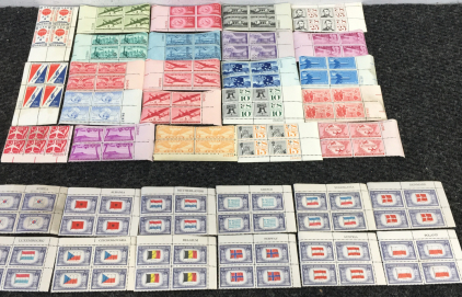 1943-44 Overrun Countries Stamps (Set Of 12) And A Collection Of Vintage Stamps