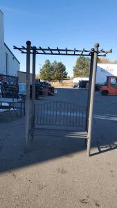 Metal Garden Arbor With An Integrated Bench 50.5"x21.5"x86"