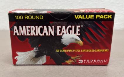 Federal American Eagle 40 S&W 180 Grain FMJ, 100 Rounds