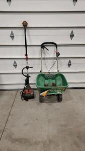 Scott Seed Spreader and Troy Bilt Weed Eater