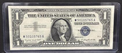(Crisp) 1957A Silver Certificate One Dollar Bill, Serial M50105765A