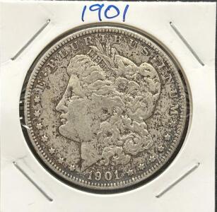 1901 Morgan Dollar, Philadelphia Mint, 90% Silver