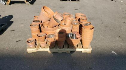 Pallet of Assorted Clay Pots