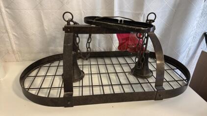 2 Bulb Metal Rustic Looking Hanging Light Fixture 3&rsquo;x18&rdquo;
