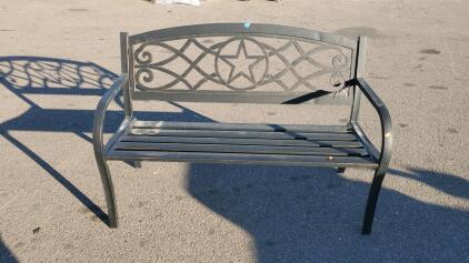 Metal Park Bench 50.25"x21.25"x32"