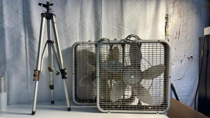 Tri-Pod Sprinkler , Box Fans