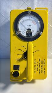 CD V-715 Model 1A radiological survey meter, a type of Geiger counter used by the U.S. Civil Defense during the Cold War.