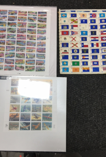 (1) Sheet Of (50) USA States Stamps And More