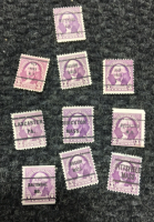 (10) 1932 George Washington 3-Cent stamps