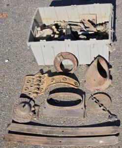 Box of Assorted Vintage Metal Items