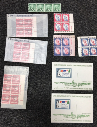 (14) 13-Cent US Mail Congressional Stamps And More