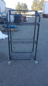Metal Rack On Wheels 17.5"x29"x56"
