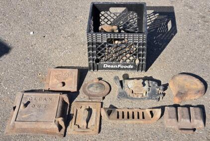 Assorted Vintage Metal Items: Bike Seat, Furnace Door & More!
