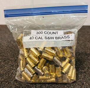 (300) Count Mixed .40 Cal S&W Brass Casings
