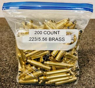 (200) Count .223/5.56 Brass Casings