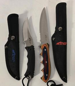 (2) Blackhills Steel Hunting/Skinning Knives- New
