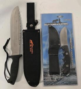 (2) Blackhills Steel Hunting Knives- New