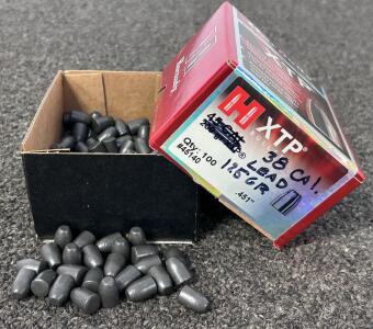 Partial Box Of Hornady 38 Cal Lead 125 Gr.