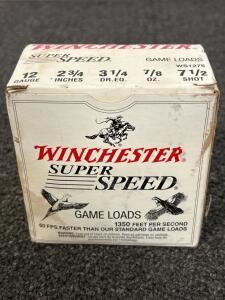 Box Of Winchester Super Speed 12 Ga. 7-1/2"