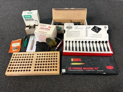 Reloading Tools: Lee Powder Measuring Kit, RCBS Rotary Case Trimmer and Powder Trickler, Lee Auto Prime, and More