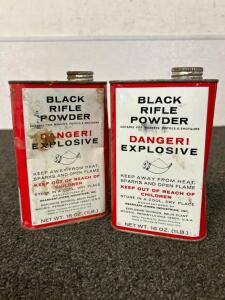 (2) Cans Of Gearheart Owen Superfine Black Rifle Powder