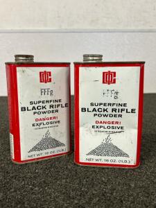 (2) Cans Of Gearheart Owen Superfine Black Rifle Powder