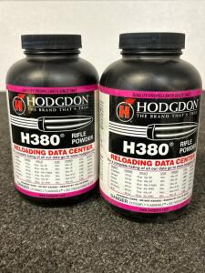 (2) Bottles Of Hodgdon H380 Rifle Powder