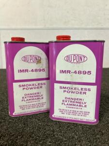 (2) Cans Of Du Pont IMR 4895 Smokeless Powder