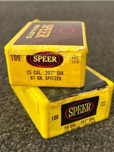 Speer 25 Cal. 87 Gr./ 120 Gr. Bullets (Unkown Quantity)