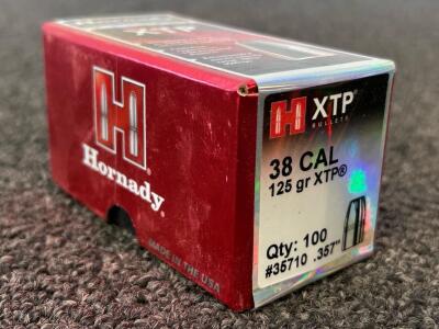 Unopened Box Of Hornady 38 Cal. 125 Gr. XTP Ammo