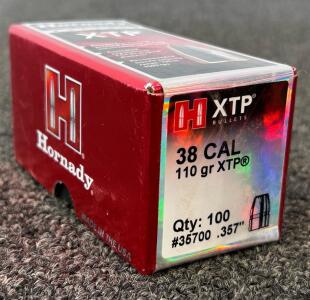 Unopened Box Of Hornady 38 Cal. 110 Gr. XTP Ammo
