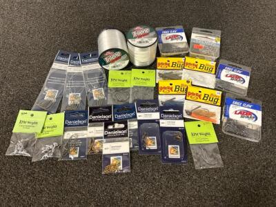 New Fishing Materials: Fishing Line, Hooks, Football Jigs, Octopus Hooks, Mini Jigs, Barrel Swivels and More