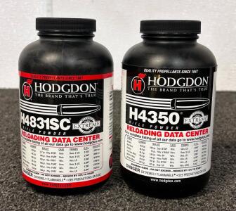 (2) Bottle Of Hodgdon Rifle Powder: H4831SC and H4350
