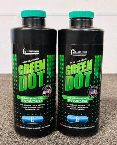 (2) Bottles Of Green Dot Smokeless ShotShell Powder
