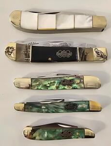 (5) Steel Warrior Pocket Knives- New