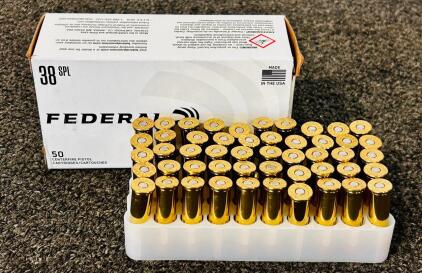 (50) Rnds Federal 38 SPL 130 Gr.