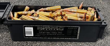 Black Ammo Box With 7.62x51mm 150 Gr. FMJ (Unkown Quantity)
