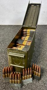 Metal Ammo Box With 7.62mm NATO Ammunition (Unkown Quantity)