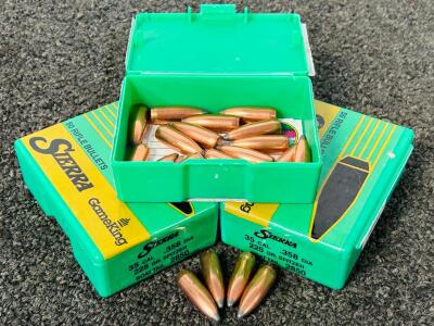(2) Unopened Boxes Of Sierra 35 Cal 225 Gr. Bullets and (1) Partial Box