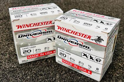 (50) Rnds Of Winchester 20 Ga. 8 Shot Cartridges