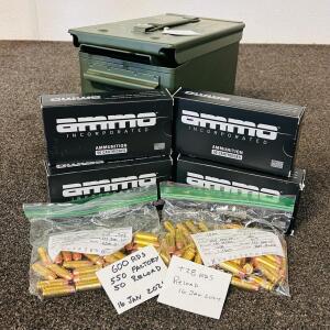 Metal Ammo Box With (600) Rnds Of 10 mm Ammunition