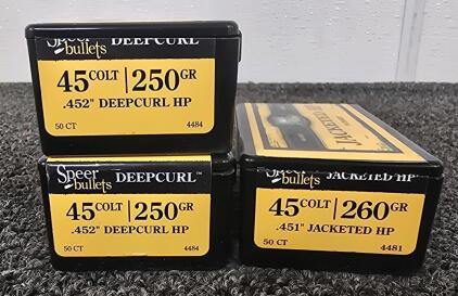 .45 Colt Reloading Bullet Tips- (1) Full (2) Partial Boxes