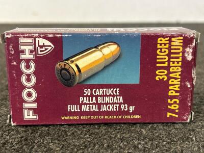 Box Of Fiocchi 30 Luger 93 Gr.